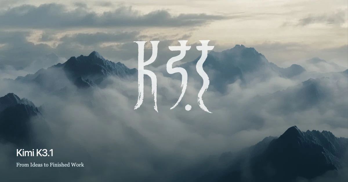 Image from kimi.ai: Kimi K3.1 launch image
