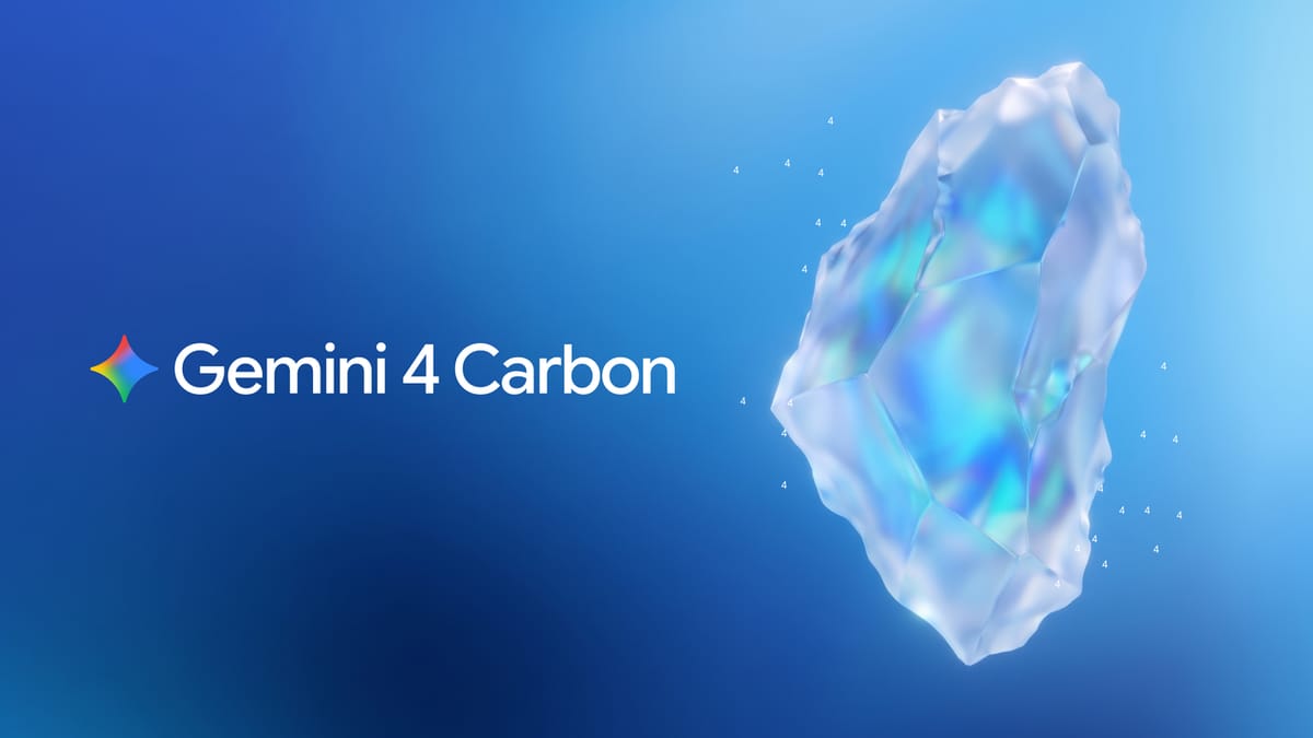Image from blog.google: Gemini 4 Carbon launch art