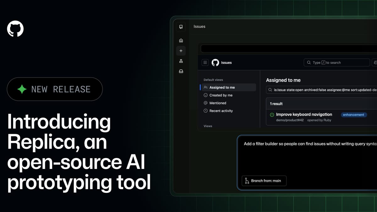Image from github.blog: Replica launch card with a prototype of an issues page
